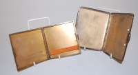 Lot 255 - A George V silver pocket cigarette case having...