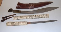 Lot 272 - A Japanese export sectional bone Tanto style...