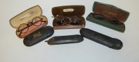 Lot 286 - A pair of late 19th century pince-nez;...
