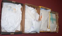 Lot 292 - Six boxes of miscellaneous lace and linen