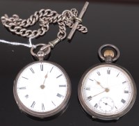 Lot 309 - A mid Victorian silver open faced pocket watch...