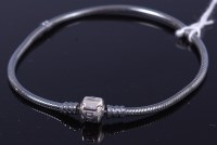 Lot 315 - A boxed Pandora steel bracelet