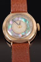 Lot 339 - A ladies 9ct gold cased wrist watch having a...
