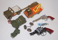 Lot 351 - A triang tinplate tow-truck; together with a...