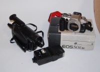 Lot 358 - A boxed Canon Eos 50E camera and Compac zoom...