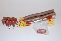 Lot 372 - A boxed horse-drawn timber wagon