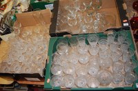 Lot 385 - Three boxes of miscellaneous glassware to...