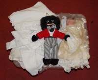 Lot 386 - A box of assorted lace and linen; together...