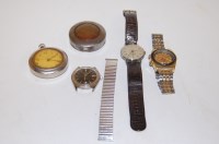 Lot 230 - A mid-20th century nickel cased pocket watch,...