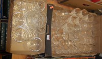 Lot 412 - Two boxes of miscellaneous glassware to...