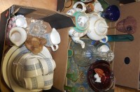Lot 418 - Two boxes of miscellaneous china and glassware...