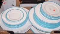Lot 419 - A Coalport part dinner service on a plain...