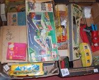 Lot 464 - Two boxes of childrens toys and games to...