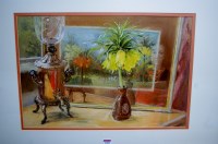 Lot 1018 - Jean de Gale - Reflections, pastel, signed,...