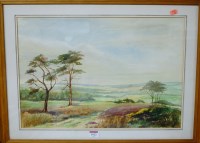 Lot 1022 - Enid Bond - near Kings Standing, watercolour,...