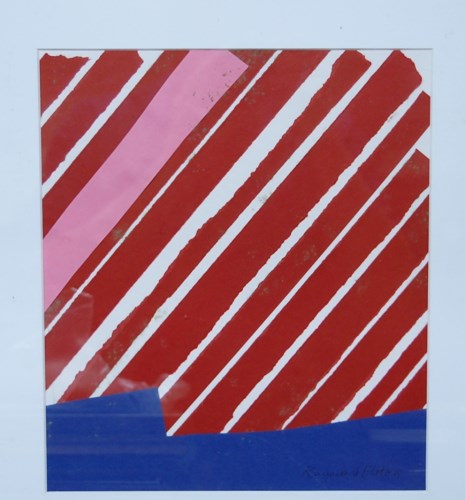 Lot 1033 - Raymond Elston - untitled collage, signed...