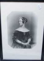 Lot 1066 - After J Hayter - Monochrome portrait engraving...