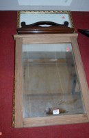 Lot 1079 - An Edwardian faded walnut framed mirror; one...