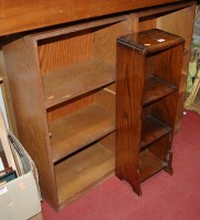 Lot 1086 - Occasional furniture to include; oak narrow...