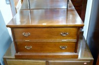 Lot 1100 - A mahogany low TV and video cabinet having...