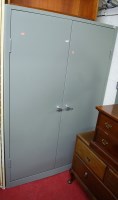Lot 1102 - A 1980s Triumph grey painted metal double door...