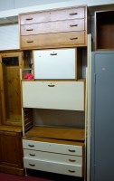 Lot 1103 - A 1970s teak Ladderax combination wall unit...