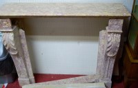 Lot 1110 - A Victorian breccia veined marble complete...