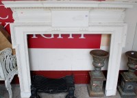 Lot 1135 - A late Victorian cream painted breakfront fire...