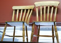 Lot 1141 - Four early 20th century elm seat and beech...