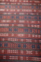 Lot 1154 - Persian woollen kilim rug having a rust...