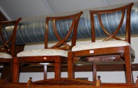 Lot 1172 - A set of four reproduction mahogany bar back...