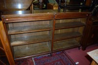 Lot 1231 - A late Victorian oak freestanding twin...