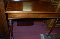 Lot 1239 - A Victorian mahogany side table raised on...
