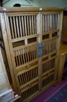Lot 1240 - A contemporary Eastern elm double door side...