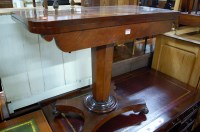 Lot 1257 - A William IV flame mahogany round cornered...