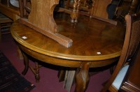 Lot 1276 - A Belgian oak extending dining table, having...