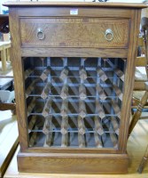 Lot 1278 - A burr oak inlaid and crossbanded open wine...