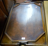 Lot 1282 - A walnut twin handled serving tray; together...