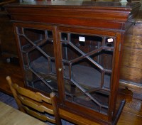 Lot 1313 - A mahogany double door astragal glazed hanging...