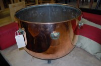 Lot 1320 - A large 19th century copper kettle drum, of...