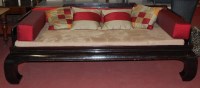Lot 1321 - A Chinese hardwood luohan bed, having...