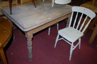 Lot 1327 - A Victorian pine round cornered farmhouse...