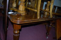 Lot 1332 - A Victorian mahogany round cornered extending...