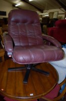 Lot 1338 - A contemporary black laminate framed and tan...