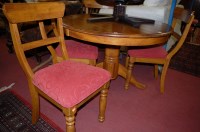 Lot 1339 - A contemporary hardwood circular pedestal...