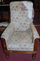 Lot 1346 - An early Victorian mahogany framed and floral...