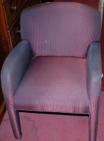 Lot 1352 - A contemporary purple upholstered armchair
