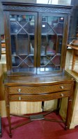 Lot 1378 - An Edwardian walnut double door astragal...