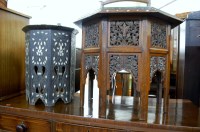 Lot 1389 - An Indian hardwood and inlaid octagonal...