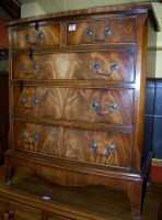 Lot 1391 - A reproduction mahogany and flame mahogany...